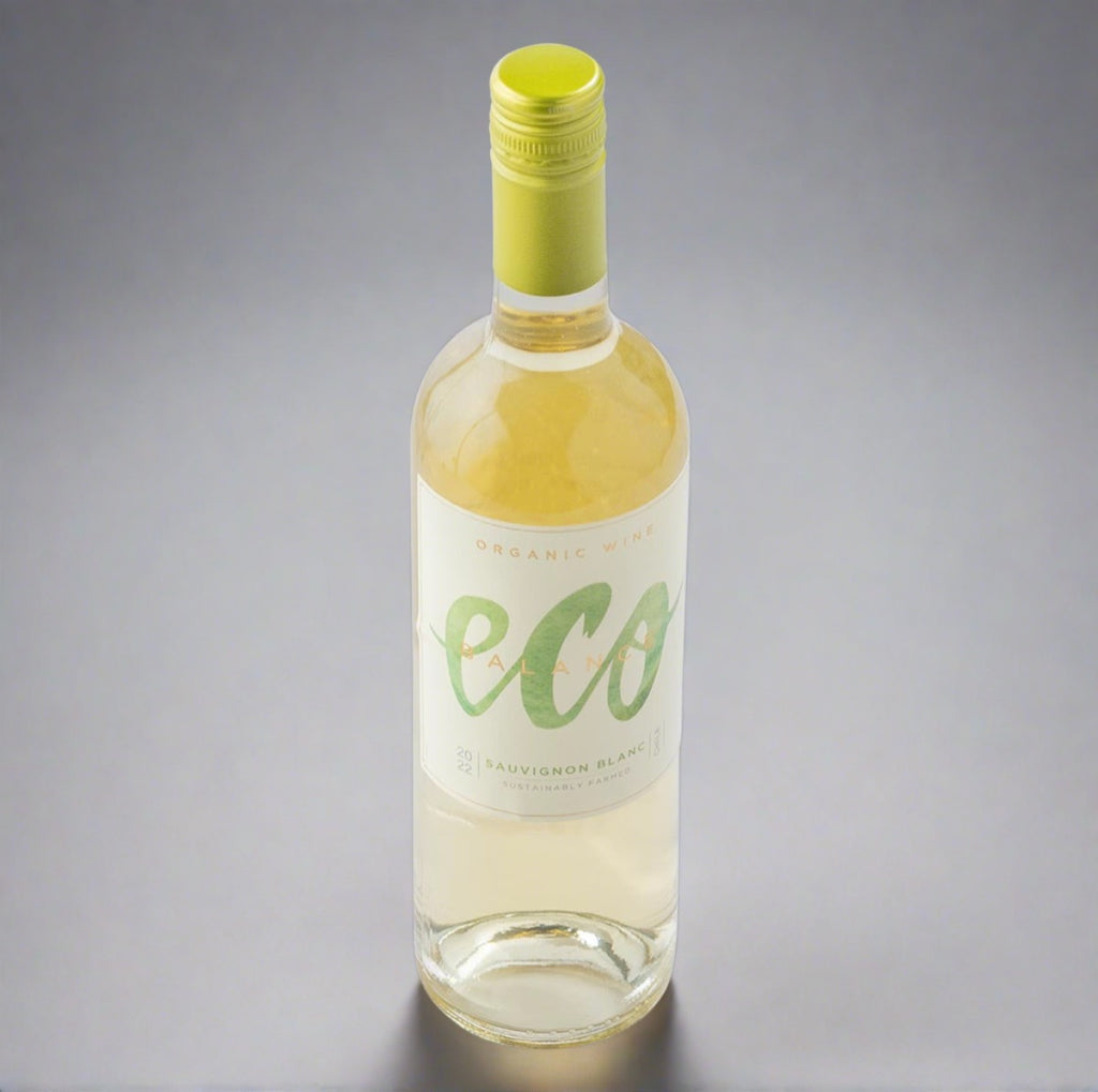 Organic sauvignon blanc bottle of white wine