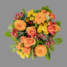 Top down view of Citrus bouquet