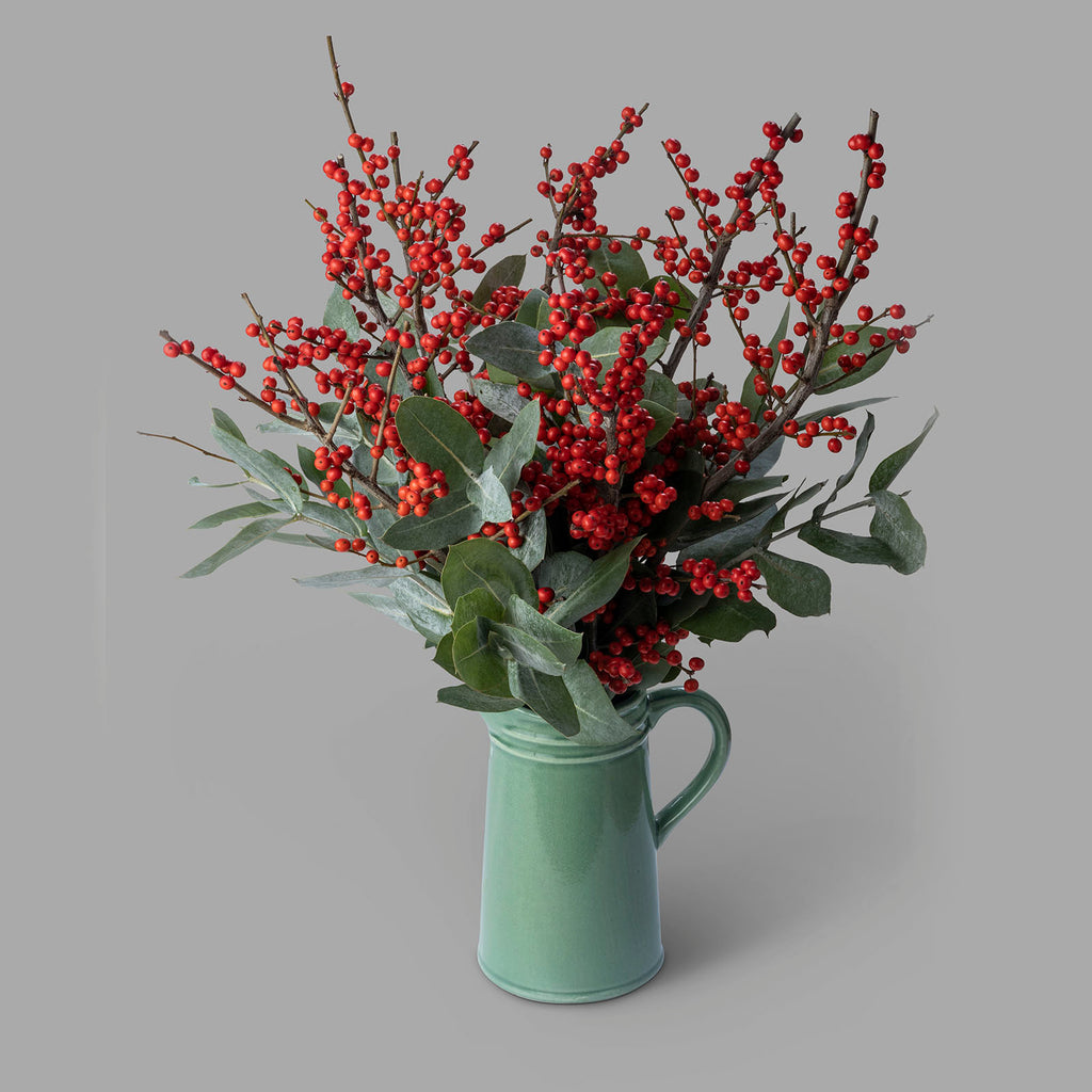 Christmas holly ilex berry bouquet