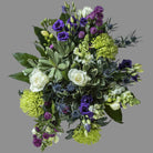 Top down view of New Moon flower bouquet