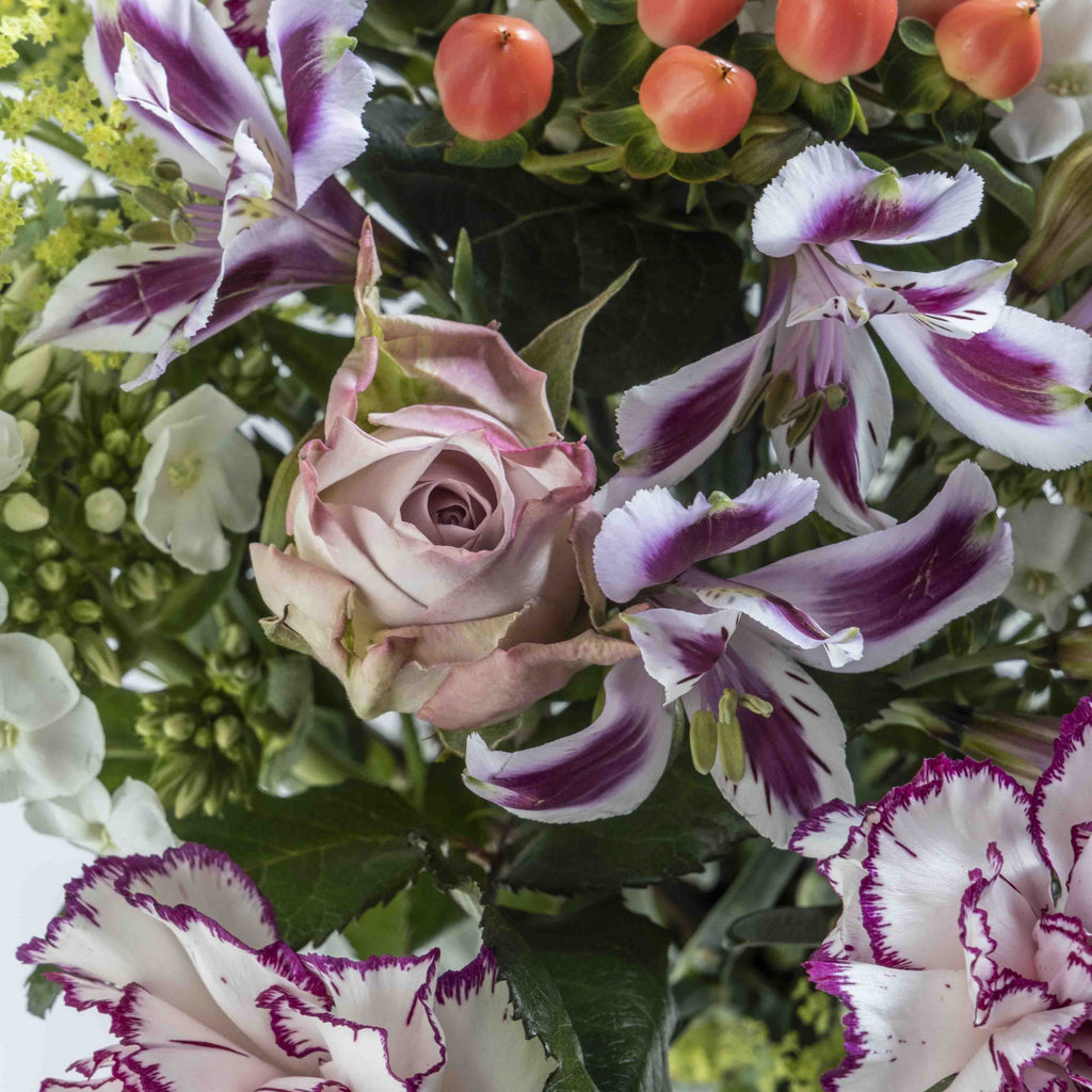 Close up view of Forever flower bouquet