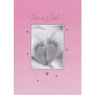 Pink card for a new-born baby girl