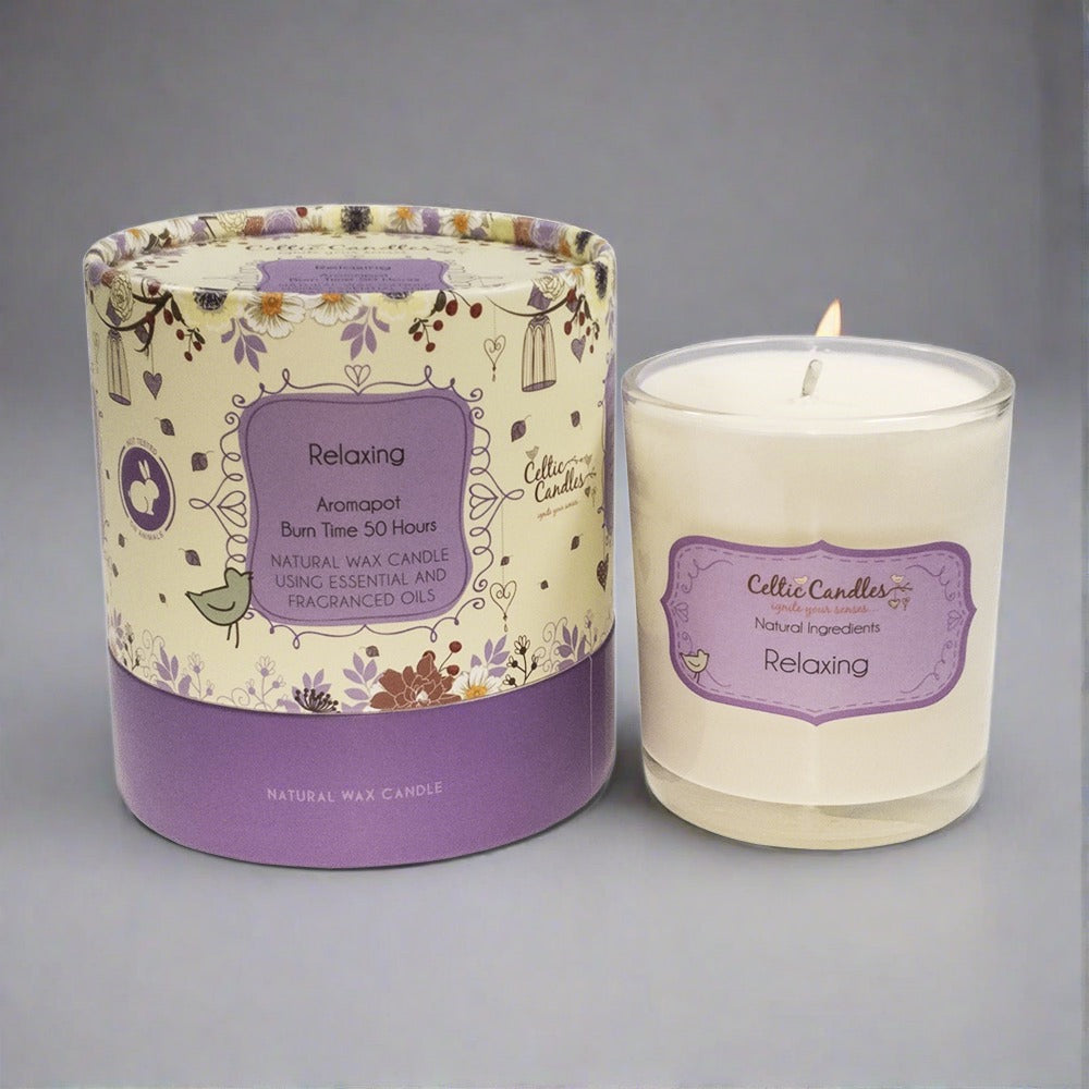Lavender natural wax candle