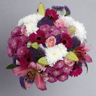 Top down view of Temple Street flower bouquet