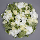 White funeral wreath