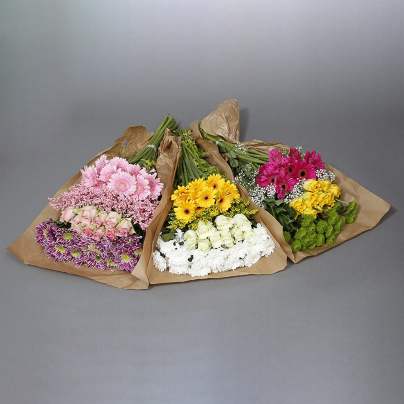 flowers in paper wrapping